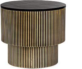 Couchtisch Virat aus Mangoholz, rundes Design,