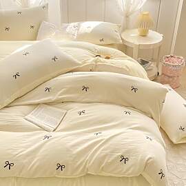 Covebett Bettwäsche 135x200 Mädchen Weiß Creme