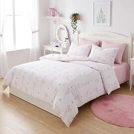Covebett Bettwäsche 135x200 Weiß mit Rosa