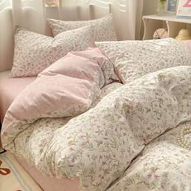 Covebett Bettwäsche Baumwolle 135x200 Rosa Weiß