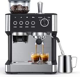 COWSAR Espressomaschine mit Mahlwerk &