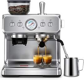 COWSAR Kaffeemaschine mit Mahlgradeinstellung,