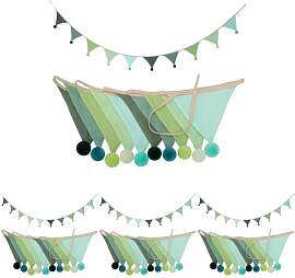 Cozary Wimpelkette Kinderzimmer, Wimpel Stoff