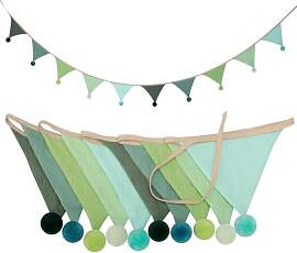 Cozary Wimpelkette Kinderzimmer, Wimpel Stoff