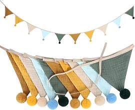 Cozary Wimpelkette Kinderzimmer, Wimpel Stoff