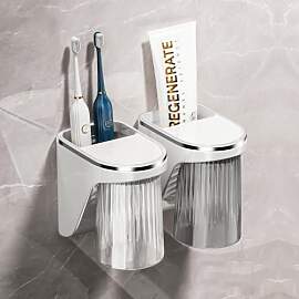 COZHYESS 2 Stück Zahnbecherhalter, ohne Bohren,