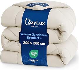 CozyLux Bettdecke 200x200cm für 4 Jahreszeiten -