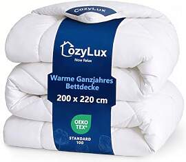CozyLux Bettdecke 200x220 für 4 Jahreszeiten -