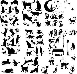 craspire Katzen-Aufkleber, Schwarze