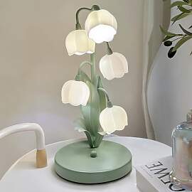CRCTREND Blume Tischlampe, 5 Lilien
