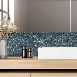 CRE8TIVE Blau Glitzer Tapete Selbstklebend