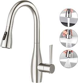 CREA Wasserhahn Küche mit 3 Funktionen Brause,