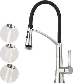 CREA Wasserhahn Küche mit 3 Funktionen Brause,