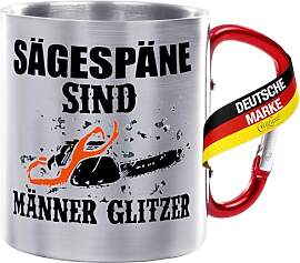 CreaLuxe Edelstahltasse mit Karabiner -