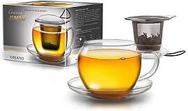 Creano JUMBO Tee-Tasse XXL aus Glas mit Henkel und 
