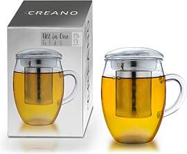Creano Teeglas all in one 400ml, Große Teetasse