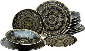 CreaTable, 23588, Serie MANDALA GOLD - Schwarz,
