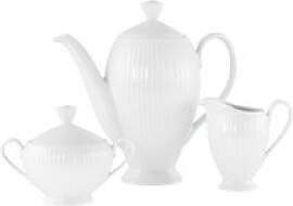CreaTable Kaffeegarnitur Valencia weiß Porzellan