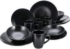 CreaTable Kombiservice Black Matt schwarz