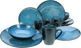 CreaTable Kombiservice Capri blau Keramik 16 tlg.