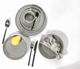 CreaTable Kombiservice Chef Collection grau