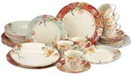 CreaTable Kombiservice Crimson multicolor Steingut 