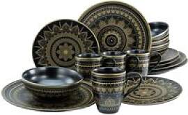 CreaTable Kombiservice MANDALA GOLD schwarz