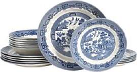 CreaTable Tafelservice China Town blau Steingut 18 
