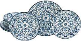 CreaTable Tafelservice Fresco blau Steingut 12 tlg.
