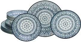 CreaTable Tafelservice Mexico blau Steingut 18 tlg.