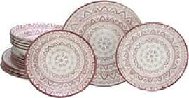 CreaTable Tafelservice Mexico rot Steingut 18 tlg.