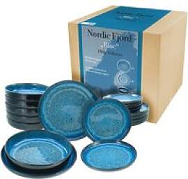 CreaTable Tafelservice Nordic Fjord Blue blau