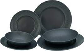 CreaTable Tellerset Rondo Black Schiefer schwarz