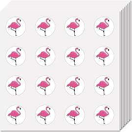 CREATCABIN 128 Stück Flamingo Aufkleber Für