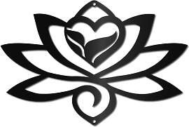 CREATCABIN Lotus Metall Wandkunst Dekor Schwarz