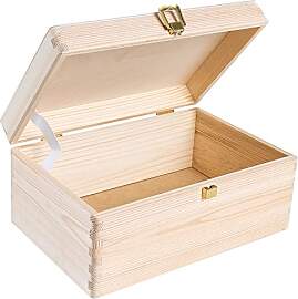 Creative Deco Holzkiste mit Deckel und Schloss |