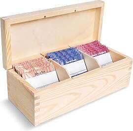 Creative Deco Teebox Holz aus natürlichem