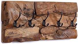 CREEDWOOD Holz WANDGARDEROBE Mara | 5 Haken,