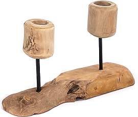 CREEDWOOD KERZENHALTER 2 Lights | Teakholz, 2