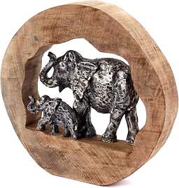 CREEDWOOD SKULPTUR Log Elephants | Mangoholz,