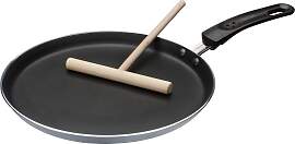 Crêpepfanne GSW, grau (grau, schwarz), Ø:26cm,