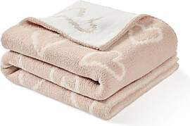 CREVENT Chenille-Babydecke, kuschelig, weich,