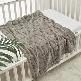 CREVENT Kuschelige, weiche, warme Sherpa-Babydecke 