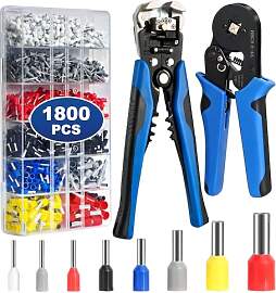 Crimpzange Aderendhülsen Set,0,25-10mm² Mit 1800 