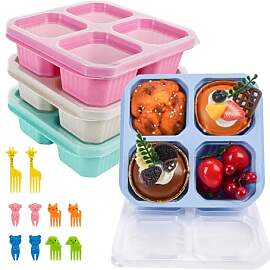 CRITIVE-SHOP 4PCS Bento Lunchbox für Erwachsene,