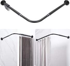 Crkmire L Form Duschvorhangstange Doppelte