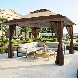 Crown Shades Pavillon 4x4m Wasserdicht Stabil