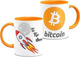 Cryptocurrency Tasse To The Moon Weiße