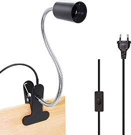 Crzpchas E27 Klemmlampe Metall Klemmleuchte,