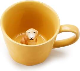 Cteahrow Eichhörnchen-Keramiktasse mit 3D-Tier im 